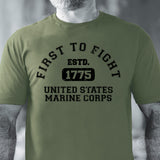 First to Fight Collegiate USMC T-Shirt - SGT GRIT