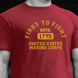 First to Fight Collegiate USMC T-Shirt - SGT GRIT