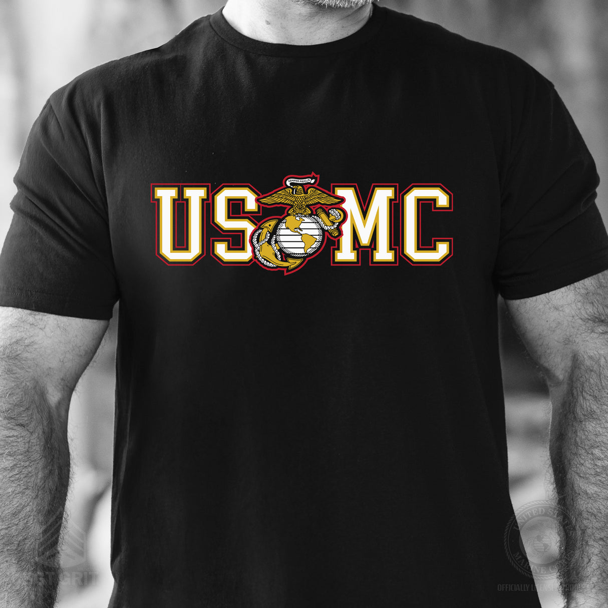 USMC Collegiate EGA T-Shirt - SGT GRIT