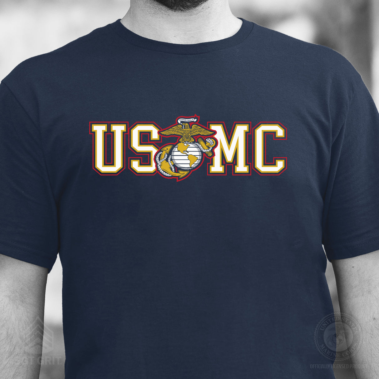 USMC Collegiate EGA T-Shirt - SGT GRIT