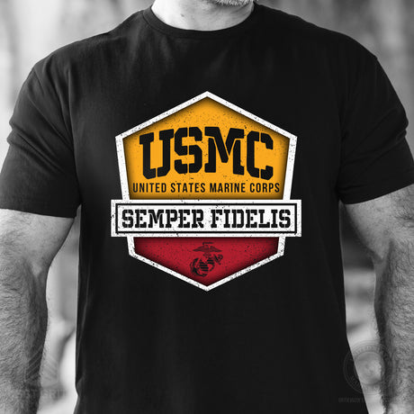 USMC Hexagon Badge T-Shirt - SGT GRIT
