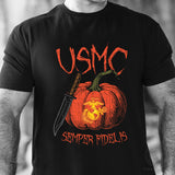 USMC Halloween Pumpkin T-Shirt - SGT GRIT