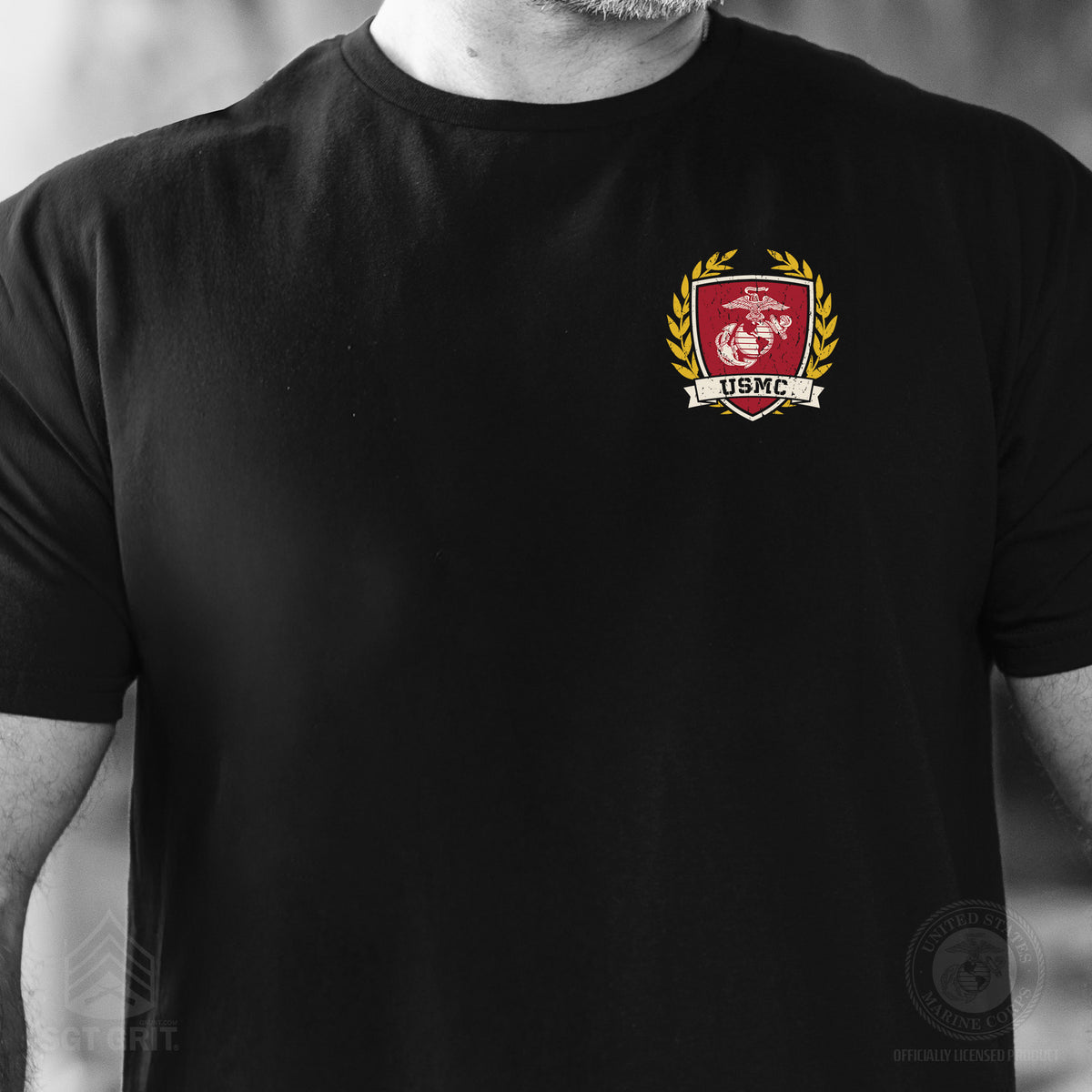 USMC Collegiate Crest T-shirt - SGT GRIT