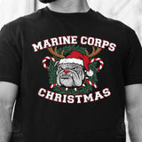 USMC Christmas Bulldog T-Shirt - SGT GRIT