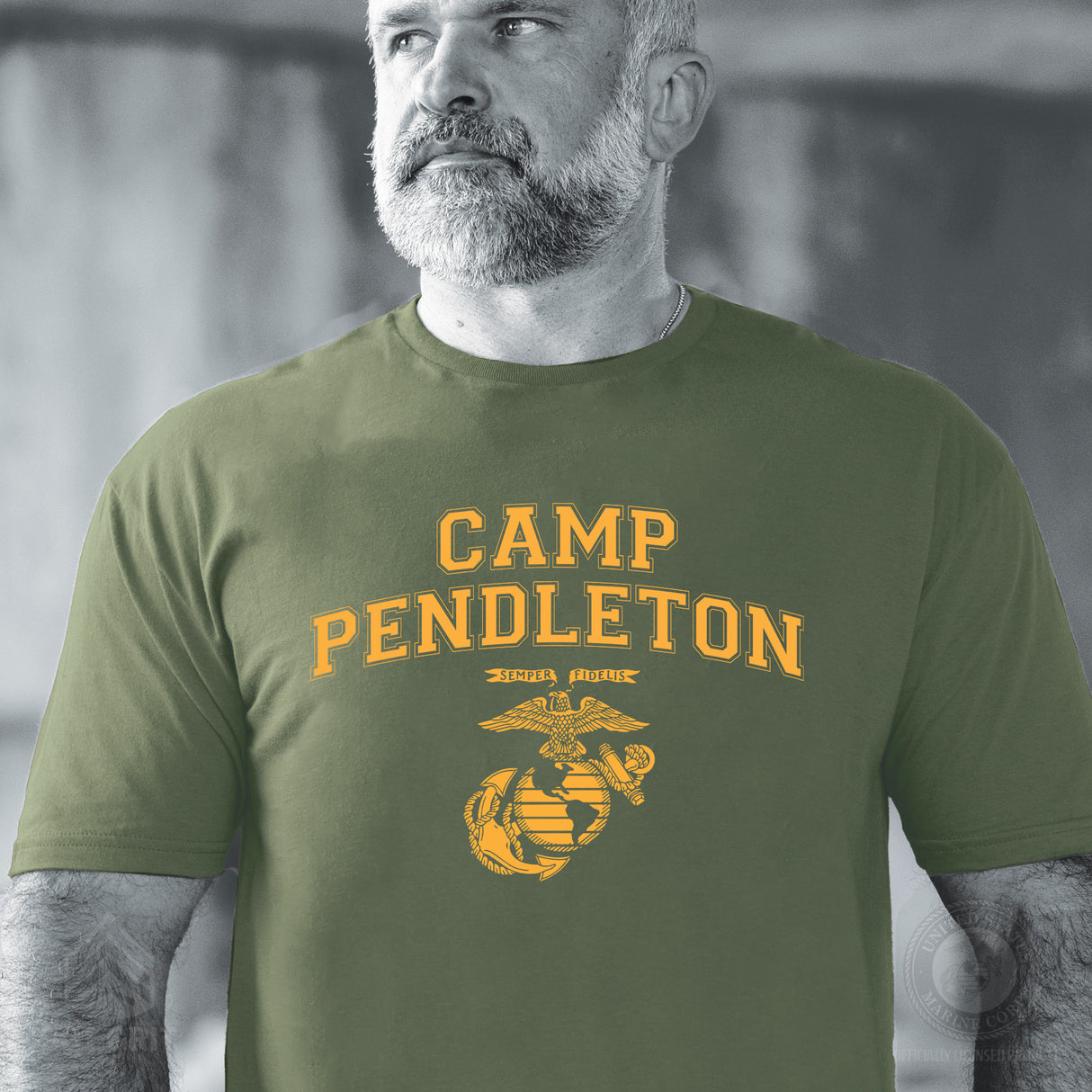 Marine Corps Base Collegiate EGA T-Shirt - SGT GRIT