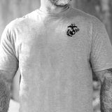 USMC Bootcamp Hexagon Back Design T-Shirt – Grey - SGT GRIT