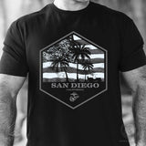 USMC Bootcamp Hexagon T-Shirt - Black - SGT GRIT