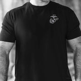 USMC Bootcamp Hexagon Back Design T-Shirt – Black - SGT GRIT