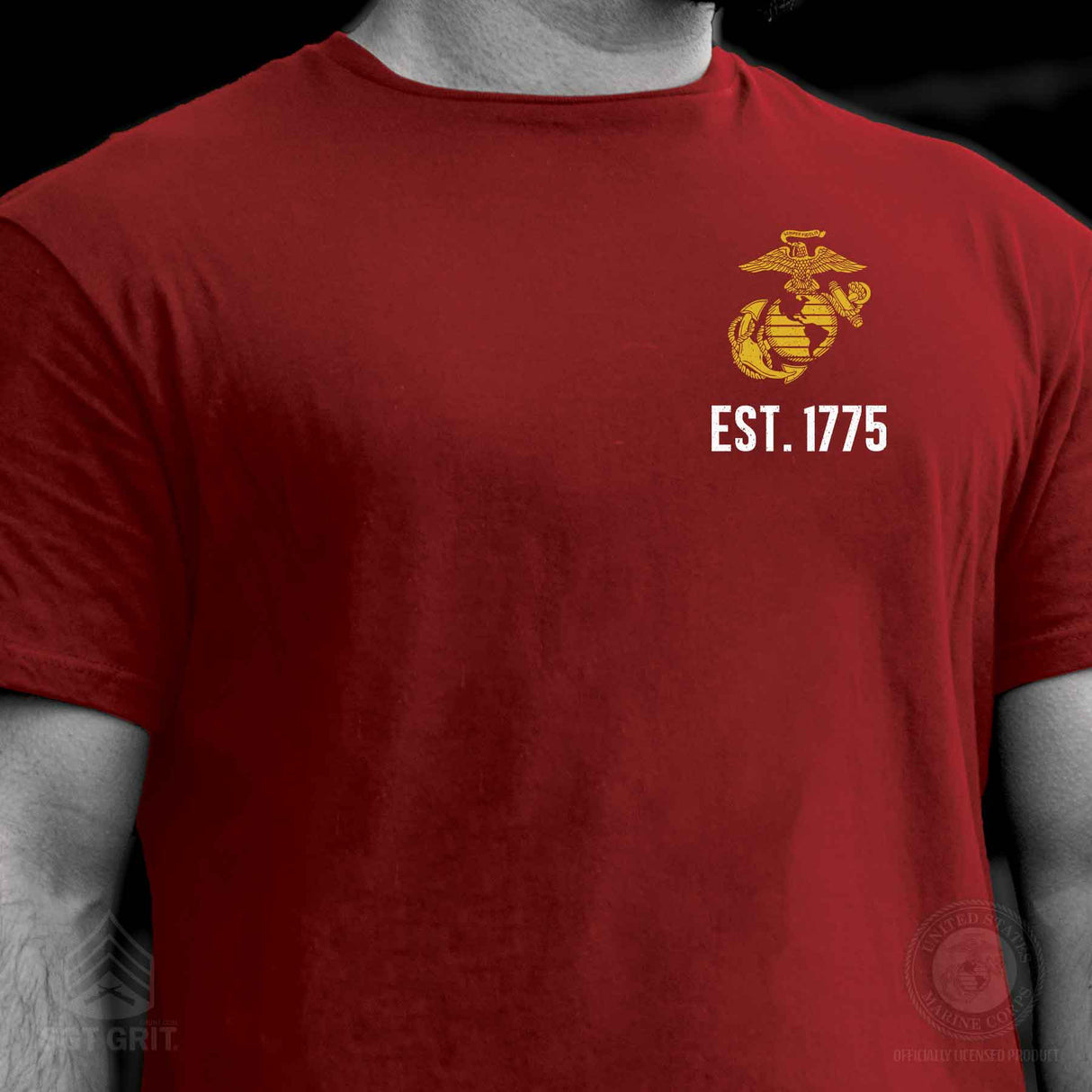 USMC Stamped Slogan T-Shirt - SGT GRIT