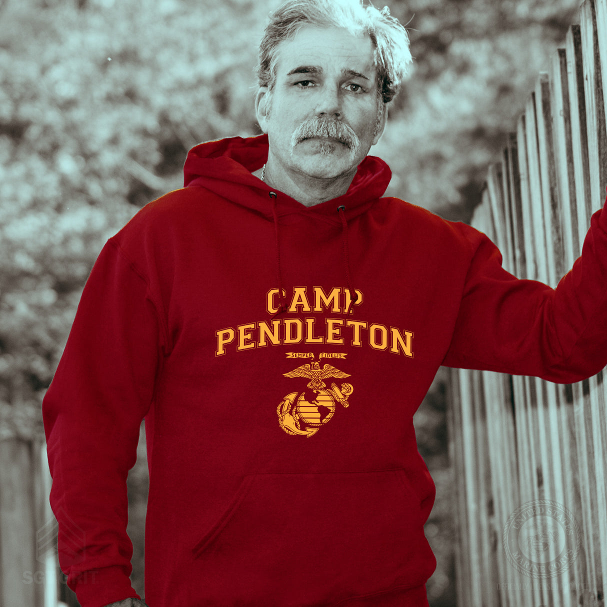 Marine Corps Base Collegiate EGA Hoodie - SGT GRIT