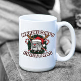 USMC Christmas Bulldog Mug - SGT GRIT
