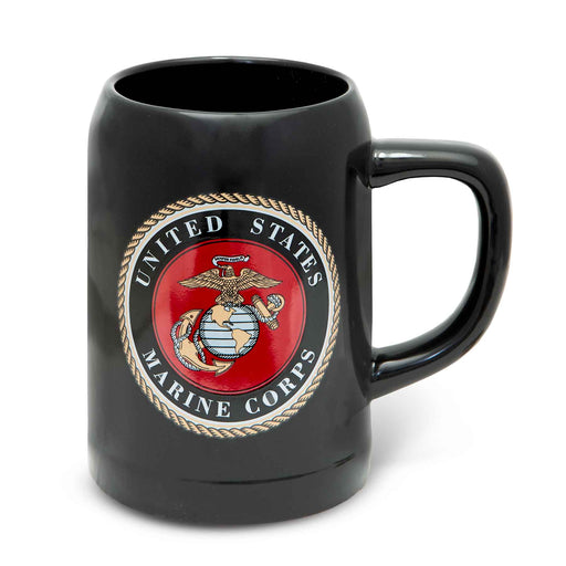 USMC Seal Large Black Mug - SGT GRIT