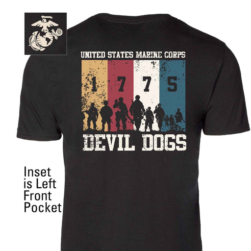 1775 Devil Dogs Back With Front Pocket T-shirt - SGT GRIT