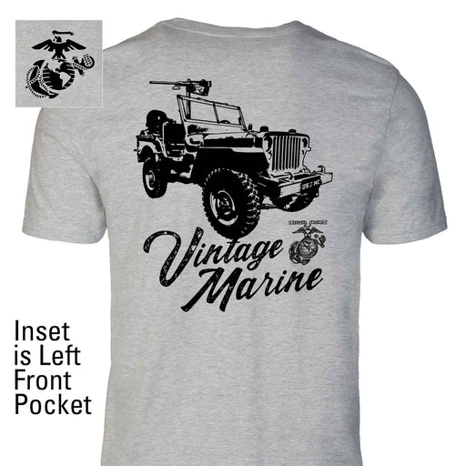 Vintage Marine Back With Front Pocket T-shirt - SGT GRIT