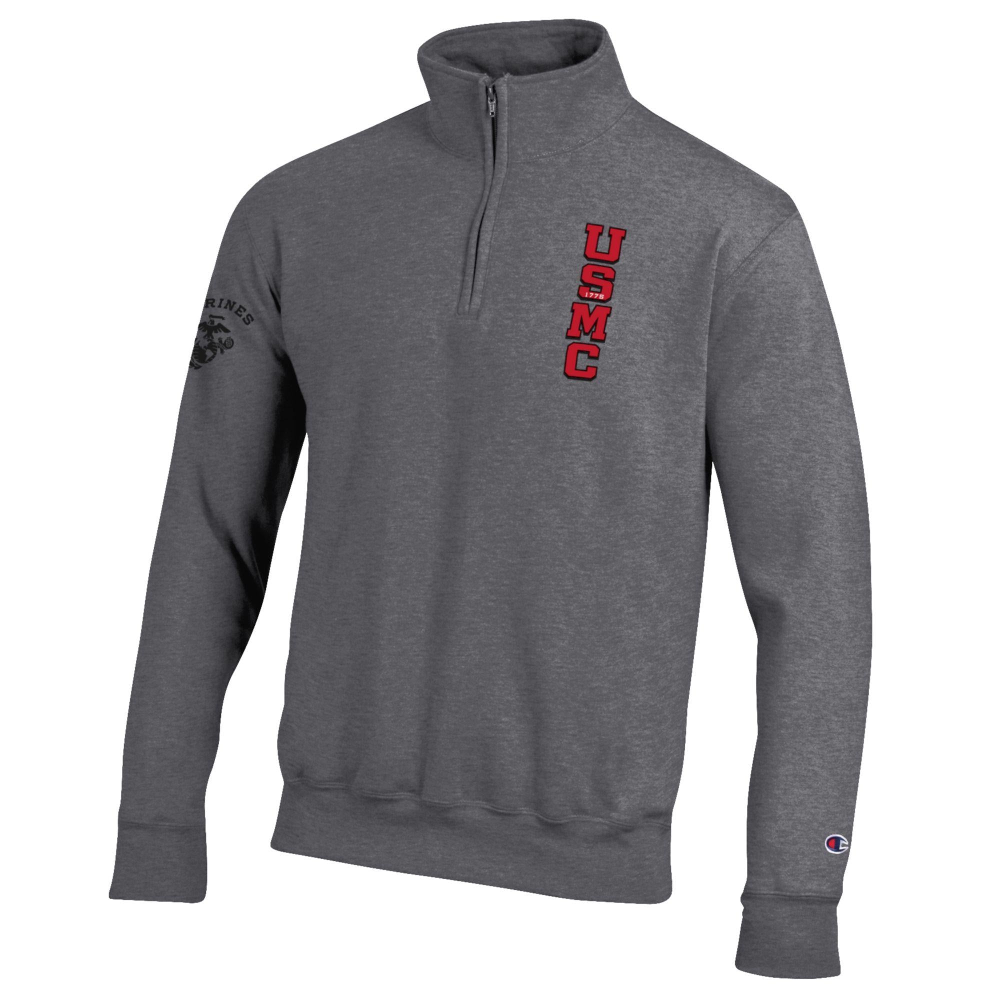 Champion USMC Quarter Zip – Official Marine Corps Pullover – SGT GRIT