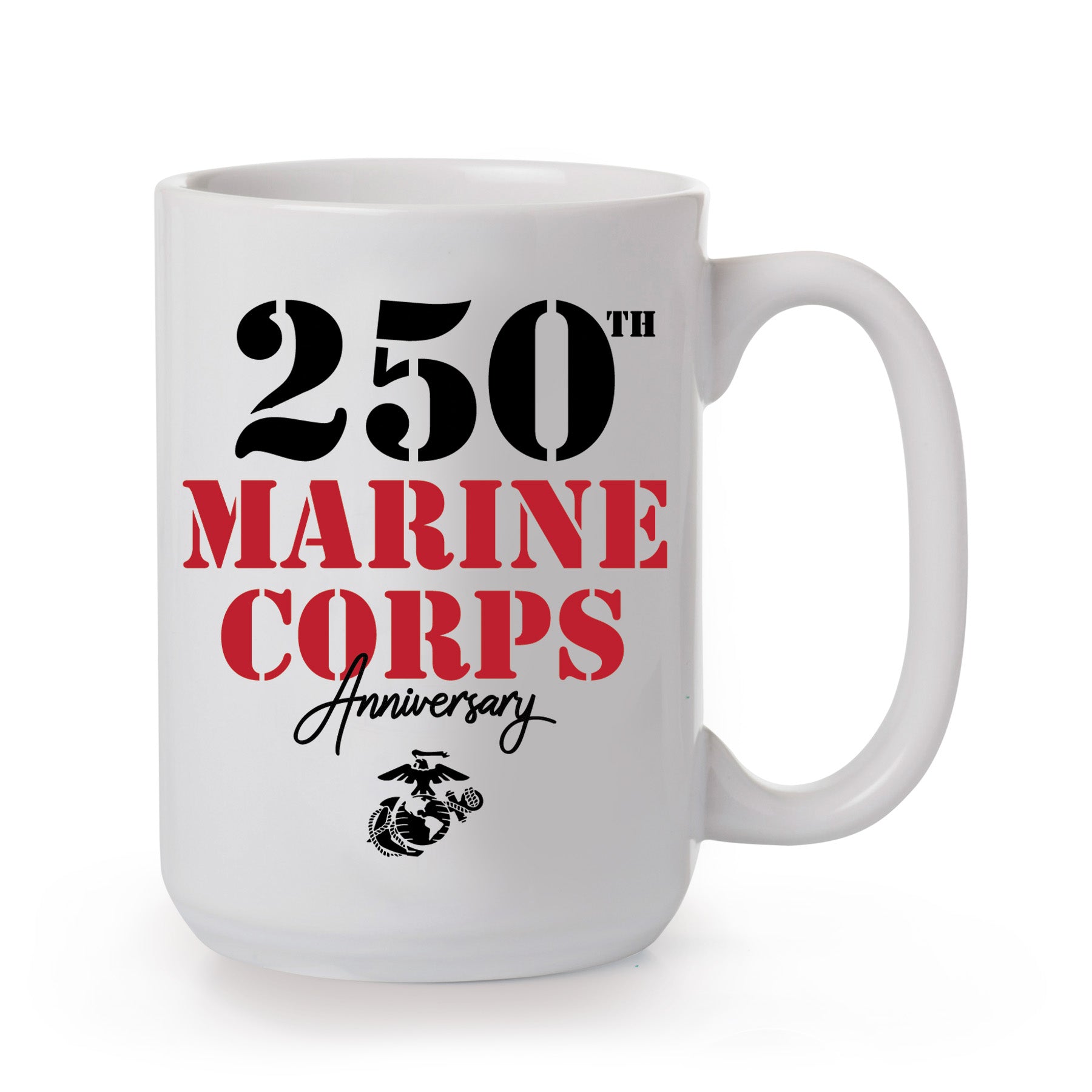 USMC 250th Anniversary Stencil Mug