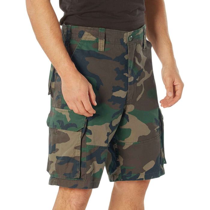 VINTAGE WOODLAND CAMO CARGO SHORTS — SGT GRIT