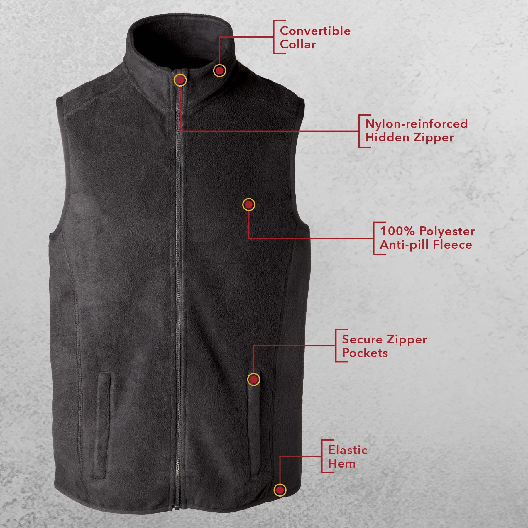 Marine Corps MOS Embroidered Fleece Vest | Custom USMC Apparel