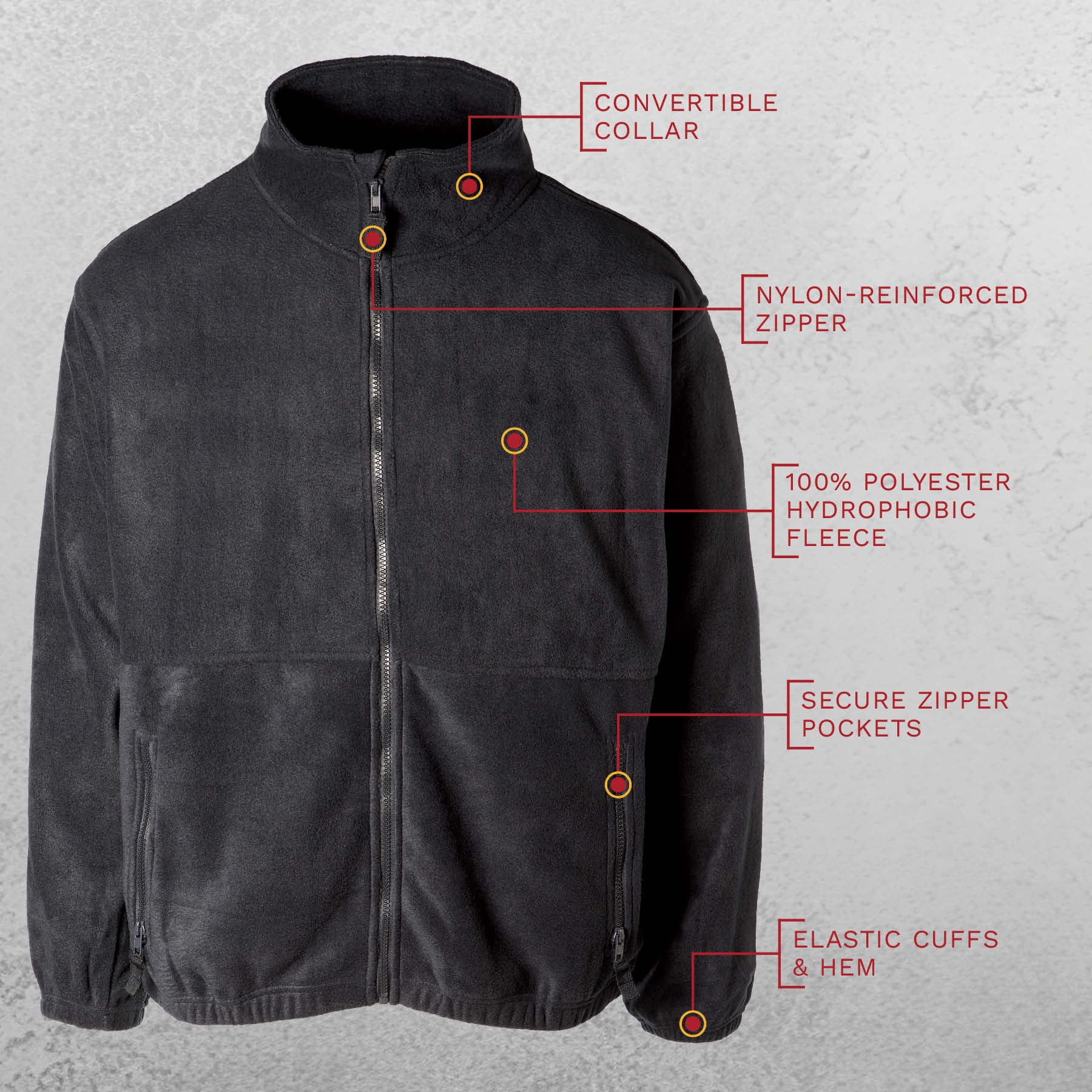Marine Corps MOS Embroidered Fleece Full Zip – SGT GRIT
