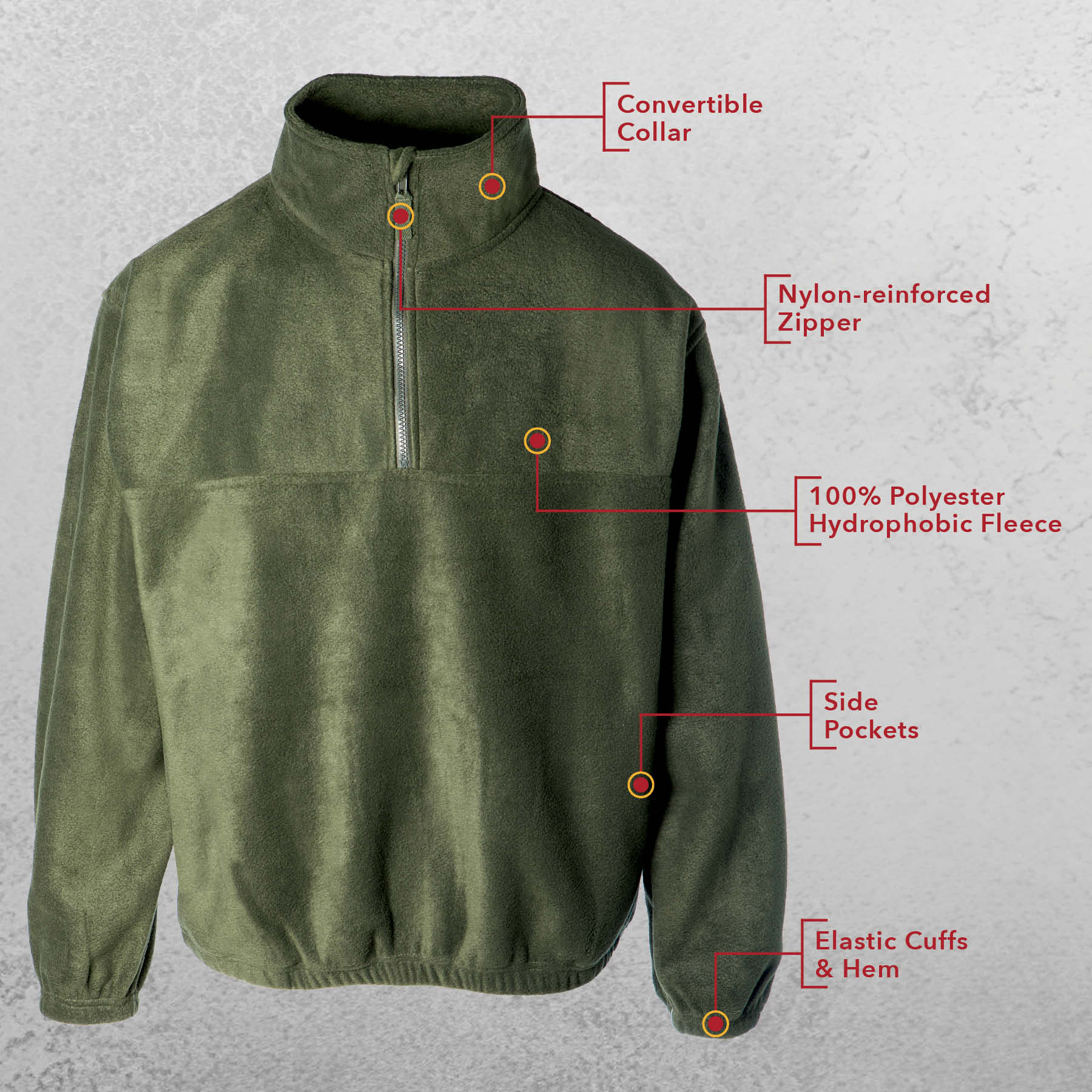 Marine Corps MOS Fleece Quarter Zip | Custom USMC Apparel – SGT GRIT
