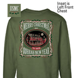 USMC Tun Tavern Christmas Sweatshirt Back Design- OD Green - SGT GRIT