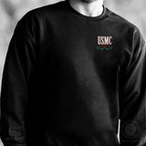 USMC Tun Tavern Christmas Sweatshirt Back Design- Black - SGT GRIT