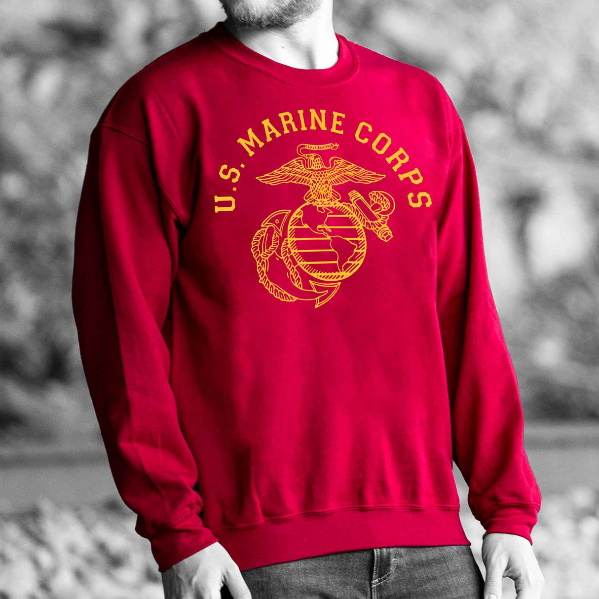 U.S. Marine Boot Camp Comfort Fleece Crewneck Sweatshirt - SGT GRIT