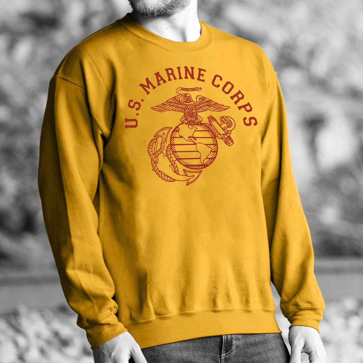 U.S. Marine Boot Camp Comfort Fleece Crewneck Sweatshirt - SGT GRIT