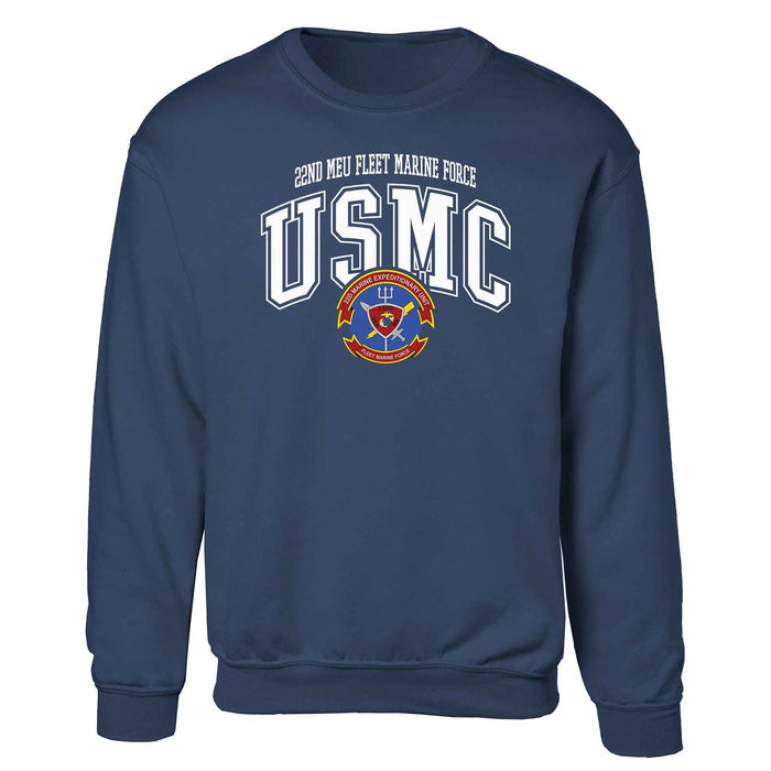 22nd MEU Fleet Marine Force Arched Sweatshirt - SGT GRIT