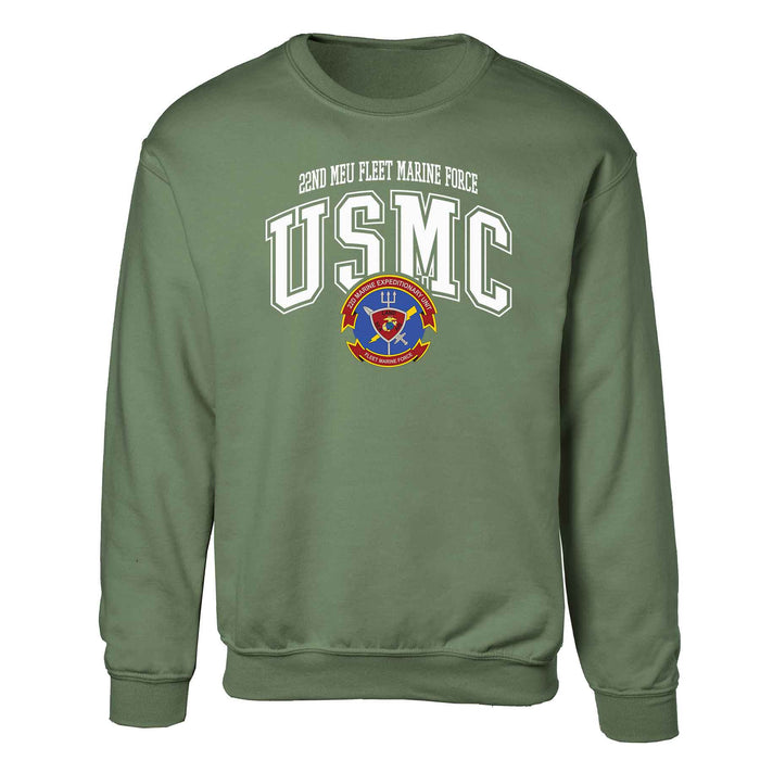 22nd MEU Fleet Marine Force Arched Sweatshirt - SGT GRIT
