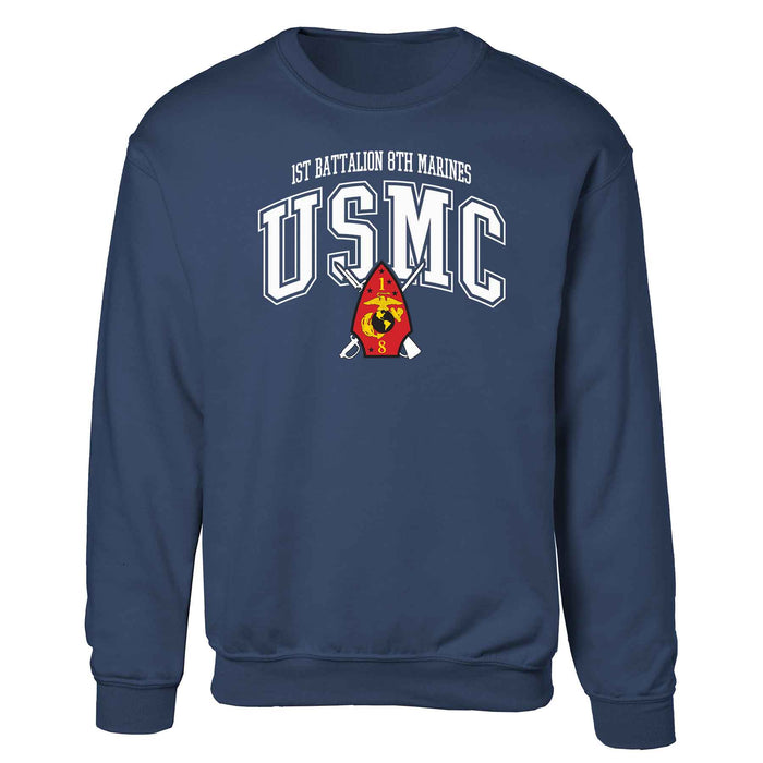 1st Battalion 8th Marines Arched Sweatshirt - SGT GRIT