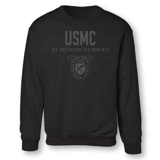 1st Battalion 7th Marines Tonal Sweatshirt - SGT GRIT