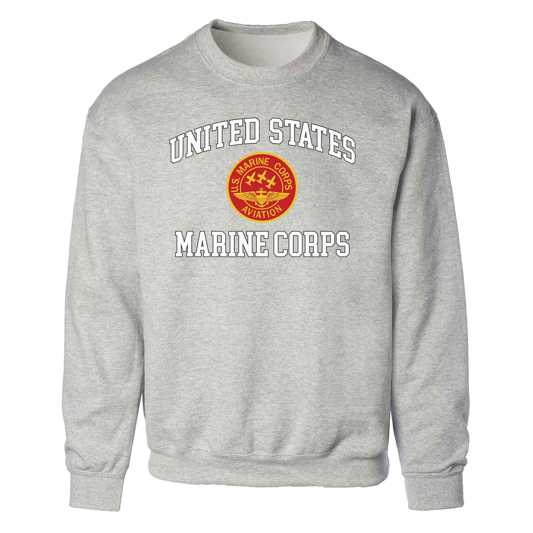 Red Marine Corps Aviation Patch Graphic Sweatshirt – SGT GRIT