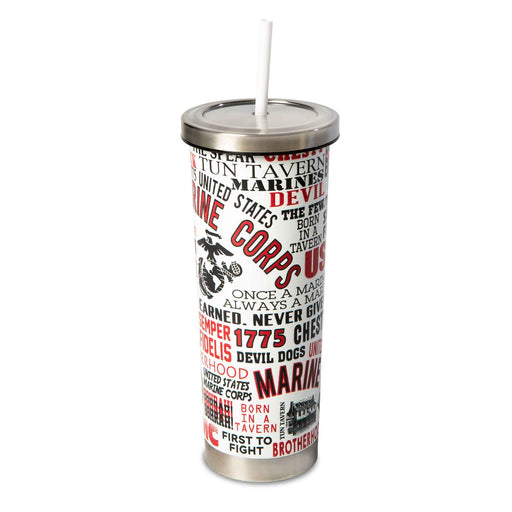 Marine Corps Word Wrap Insulated Tumbler - SGT GRIT