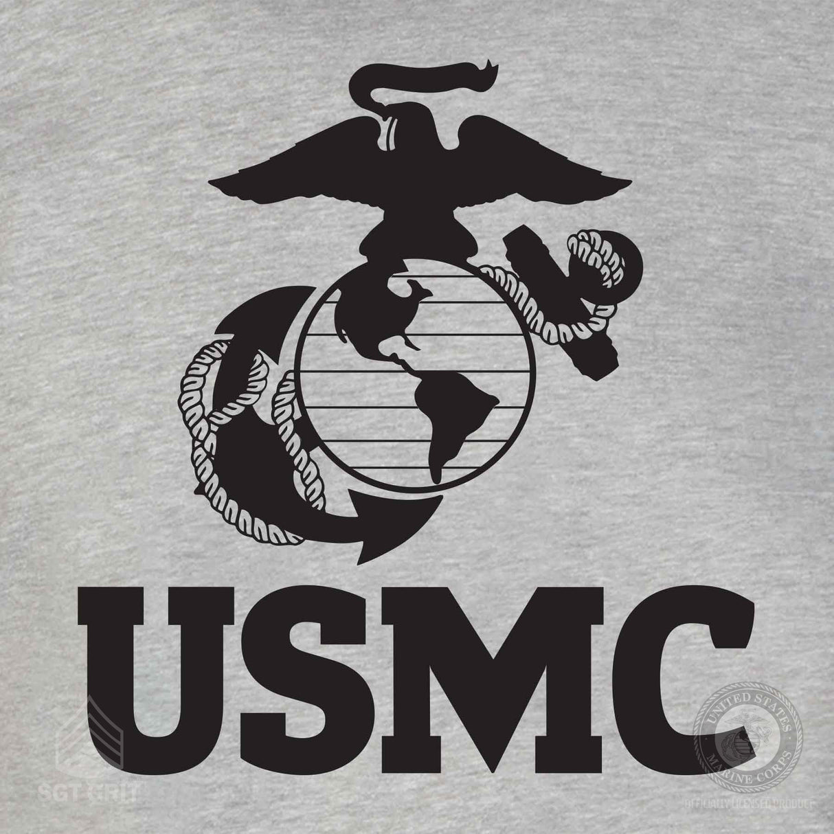 USMC Eagle, Globe, and Anchor T-Shirt – Gray - SGT GRIT