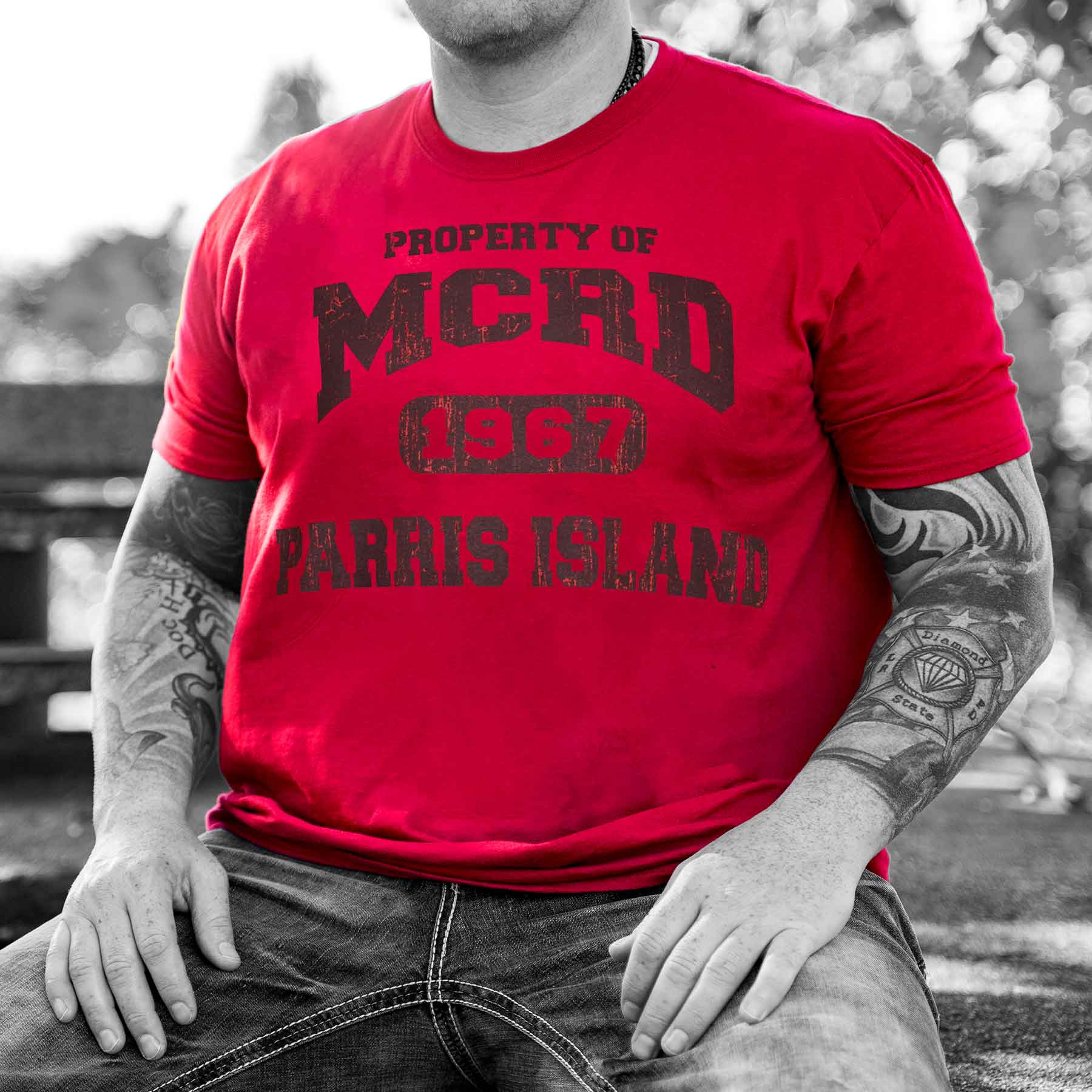 USMC 'Property of MCRD 1968' T-shirt - SGT GRIT