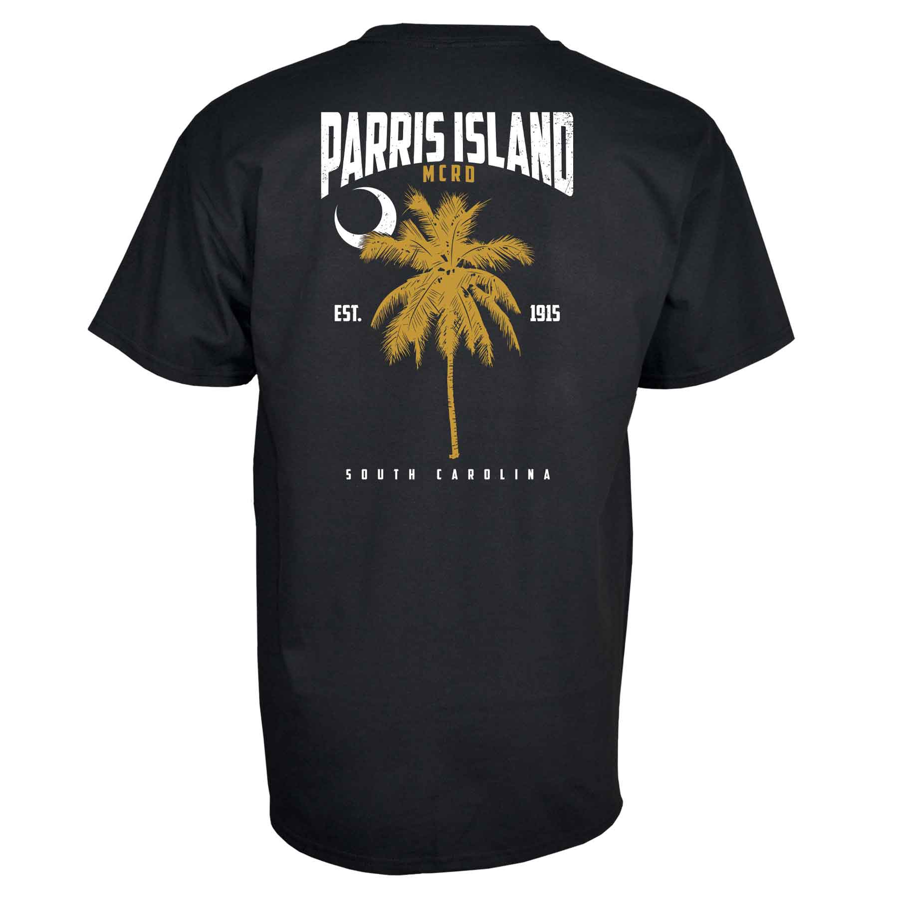Parris Island MCRD Palm T-Shirt - USMC - SGT GRIT