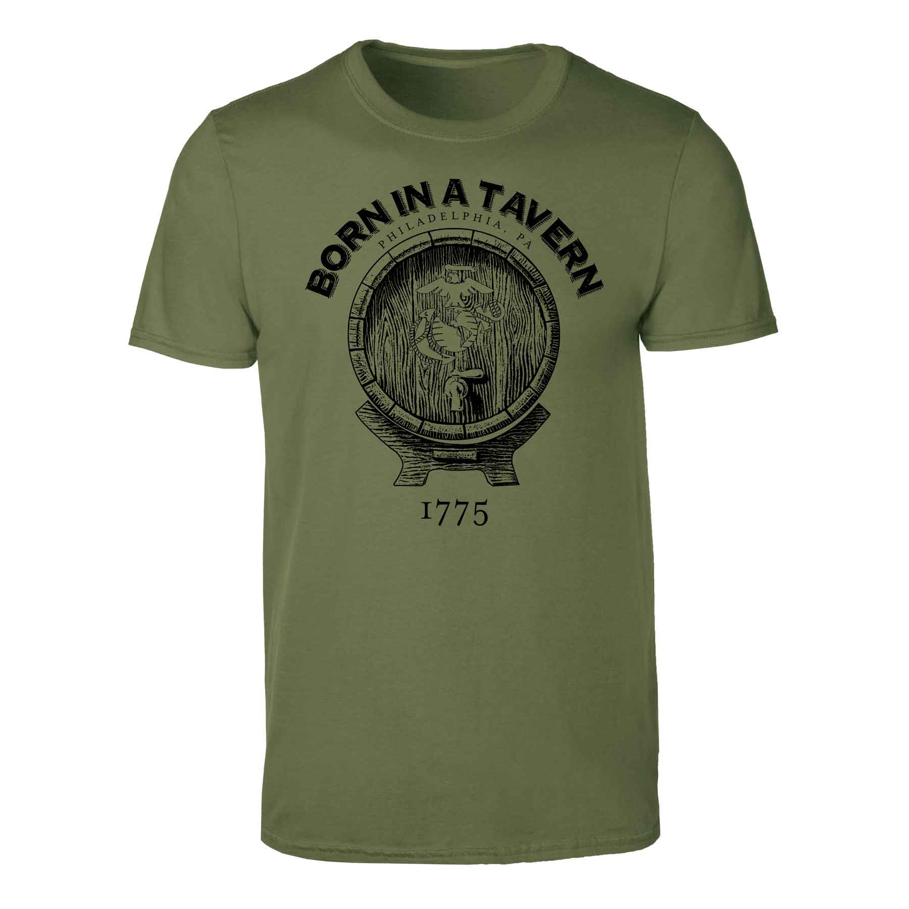 Born In A Tavern T-Shirt - USMC - SGT GRIT