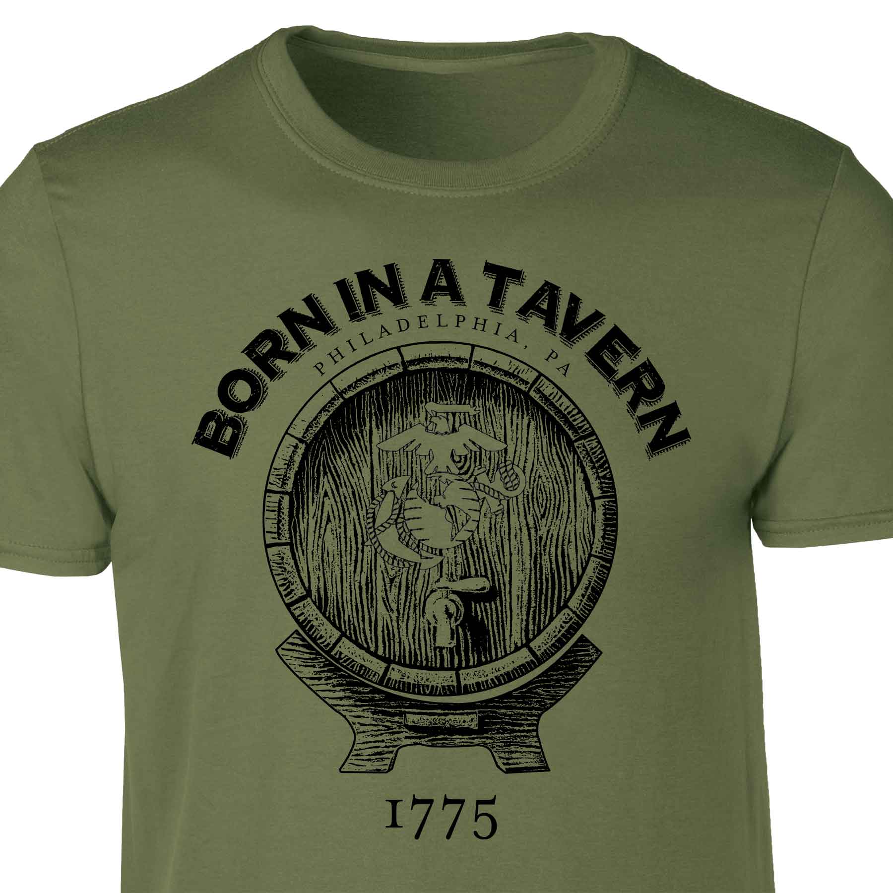 Born In A Tavern T-Shirt - USMC - SGT GRIT