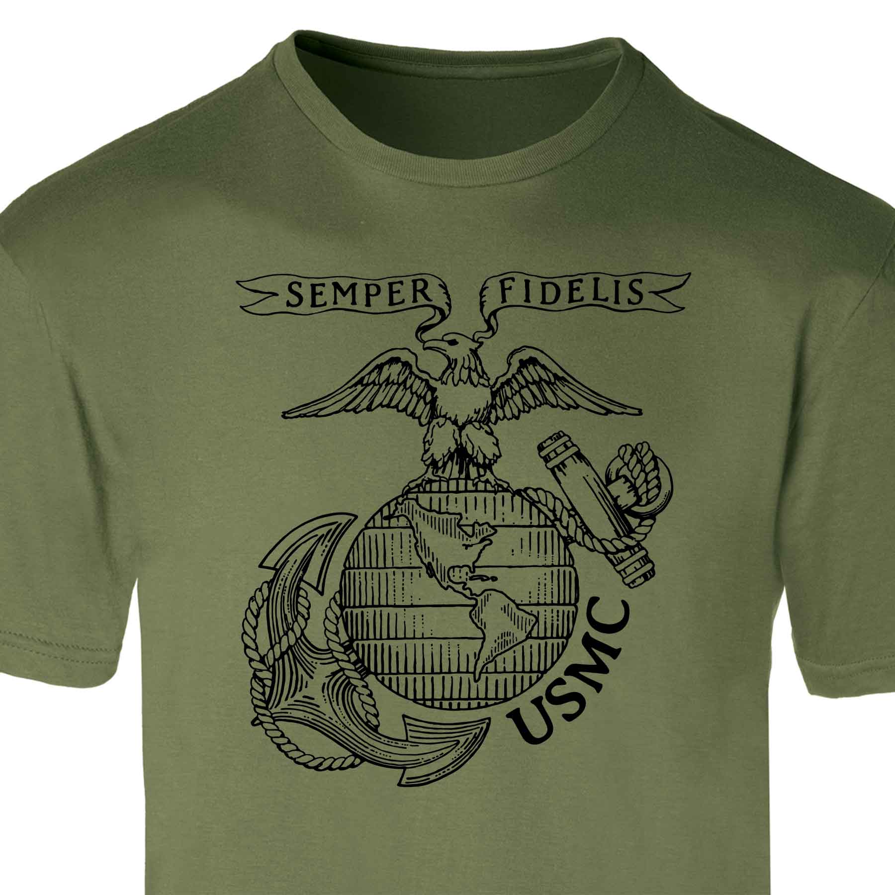 Large Eagle, Globe, and Anchor T-shirt – SGT GRIT