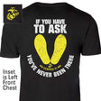 USMC 'If You Have to Ask' Graphic Black T-shirt - SGT GRIT