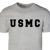 USMC Bold Black Letters on Gray T-shirt - SGT GRIT