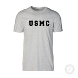 USMC Bold Black Letters on Gray T-shirt - SGT GRIT