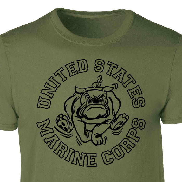 Marine Corps Bulldog Mascot Graphic T-Shirt
