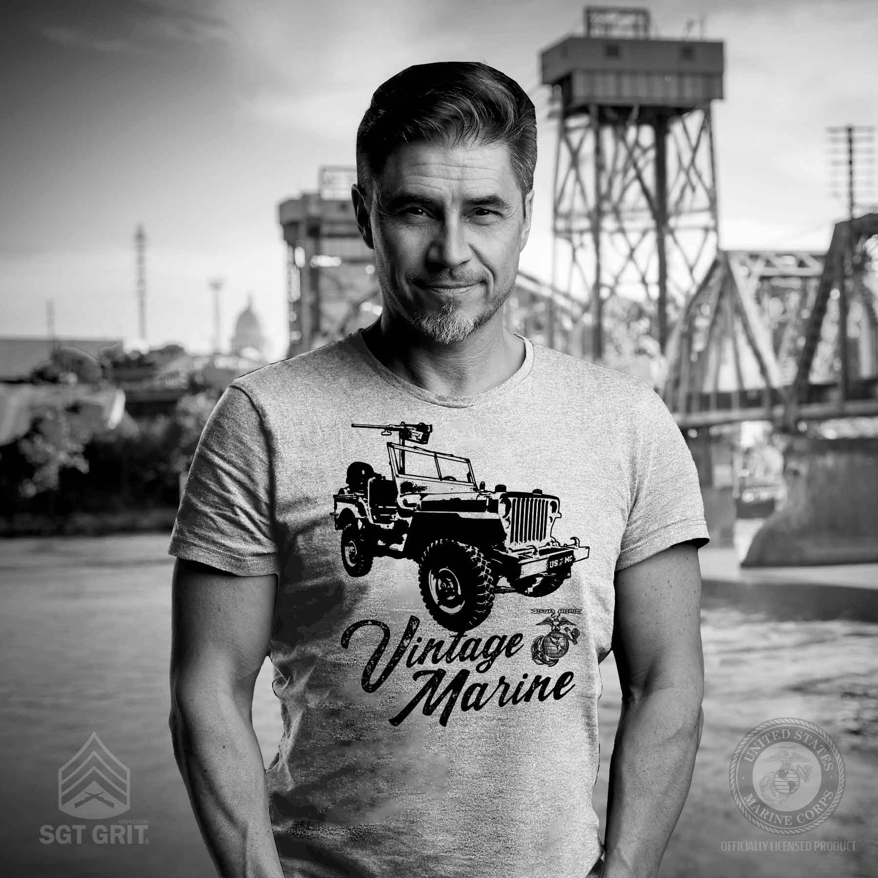 Vintage Marine Jeep T-shirt – SGT GRIT