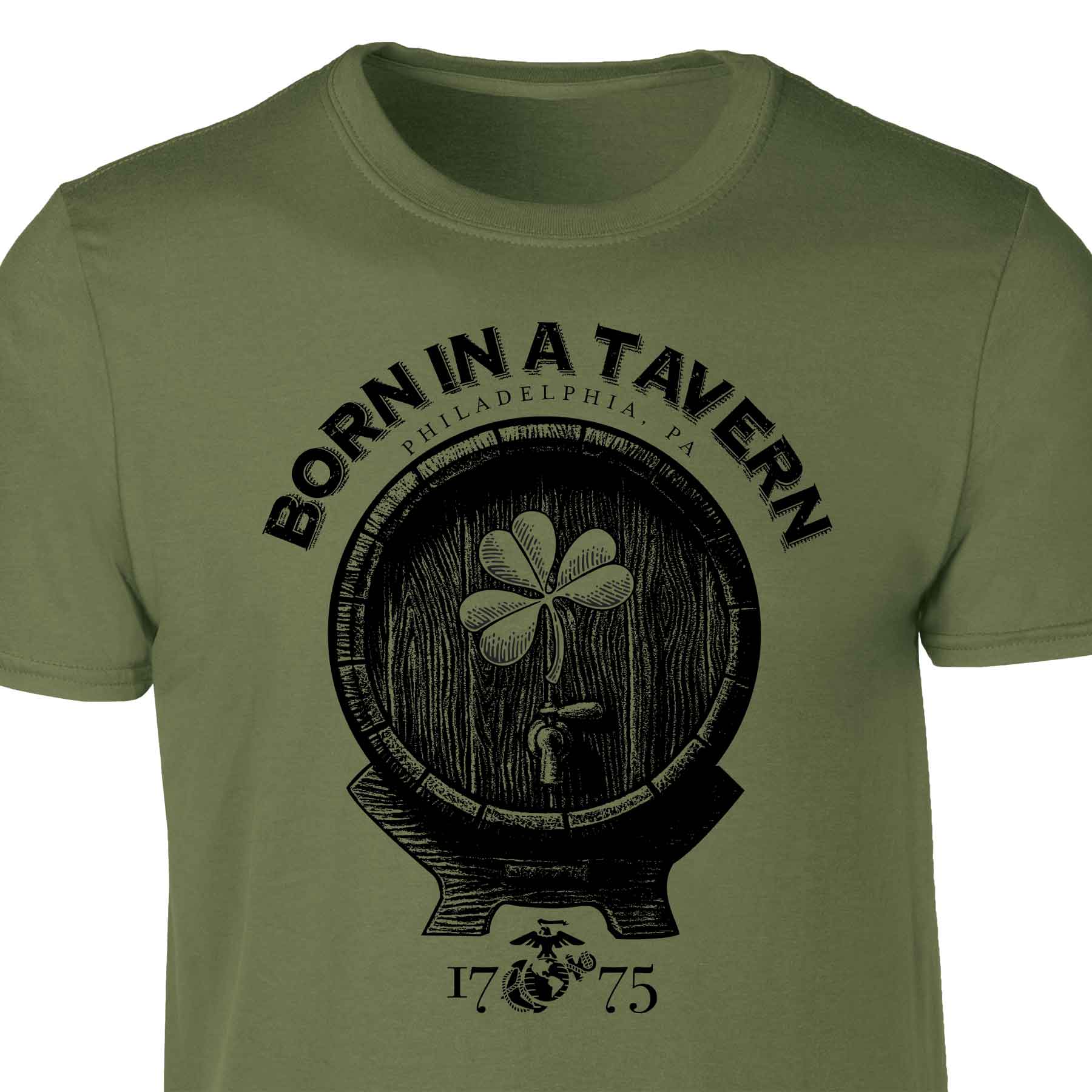 USMC Born In A Tavern Shamrock T-shirt – SGT GRIT