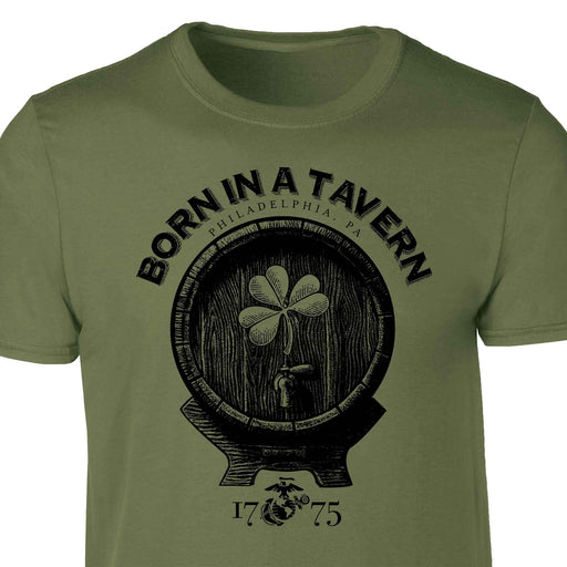 USMC Born In A Tavern Shamrock T-shirt - SGT GRIT
