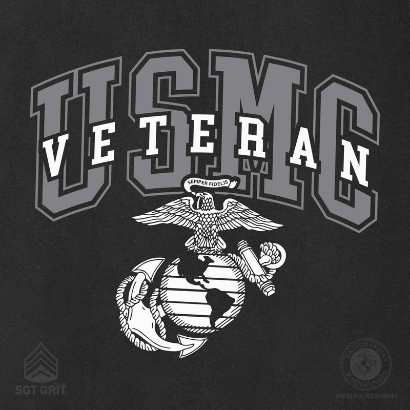 USMC Veteran T-Shirt with Eagle, Globe, and Anchor Emblems – SGT GRIT