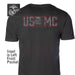 USMC Devil Dog Back With Front Pocket T-shirt, Gray EGA - SGT GRIT