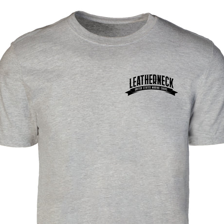 USMC Leatherneck Left Chest T-Shirt- Gray - SGT GRIT